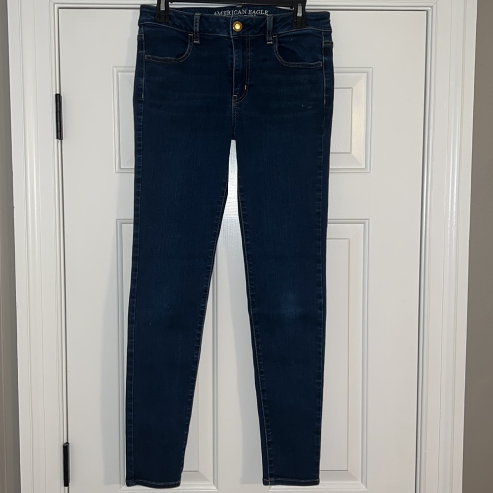 American Eagle Super Stretch Dark Wash Jegging Jeans Size 10 Long